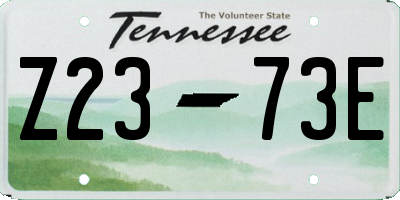 TN license plate Z2373E