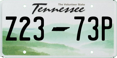 TN license plate Z2373P