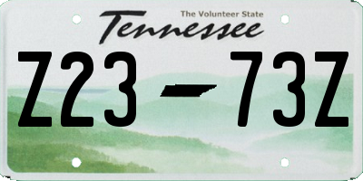 TN license plate Z2373Z
