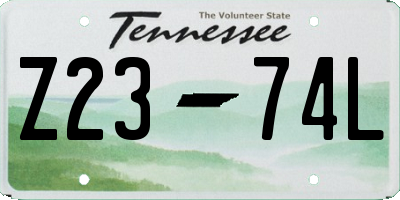 TN license plate Z2374L