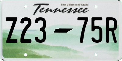 TN license plate Z2375R