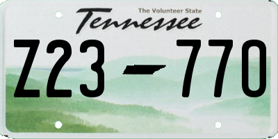 TN license plate Z2377O