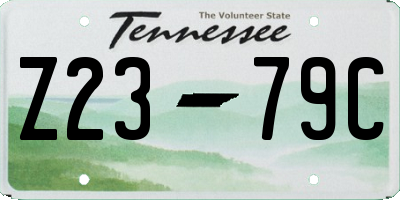 TN license plate Z2379C