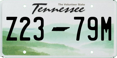 TN license plate Z2379M