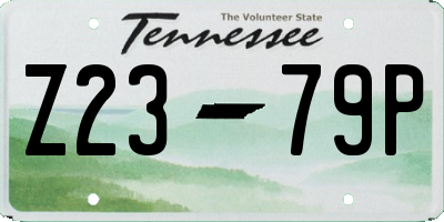 TN license plate Z2379P