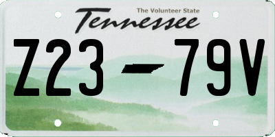 TN license plate Z2379V