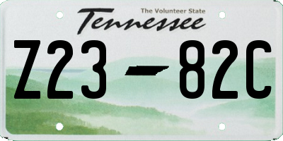 TN license plate Z2382C