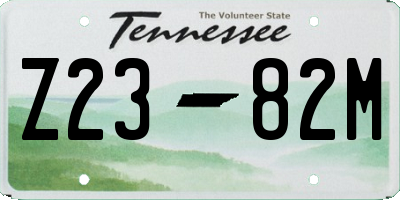TN license plate Z2382M