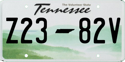 TN license plate Z2382V