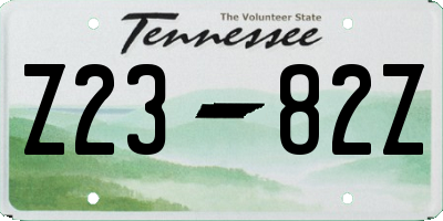 TN license plate Z2382Z