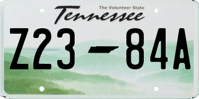 TN license plate Z2384A