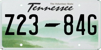 TN license plate Z2384G