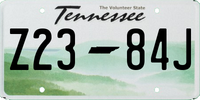 TN license plate Z2384J