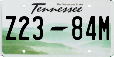 TN license plate Z2384M