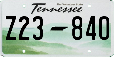TN license plate Z2384O