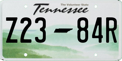 TN license plate Z2384R