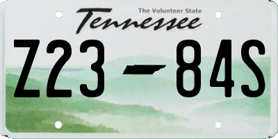 TN license plate Z2384S