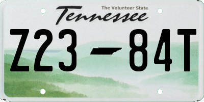 TN license plate Z2384T