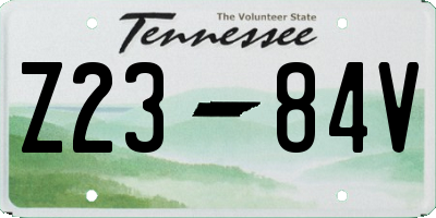 TN license plate Z2384V