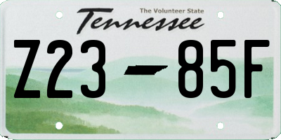TN license plate Z2385F