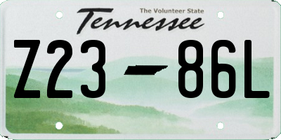 TN license plate Z2386L
