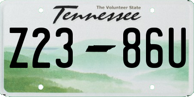 TN license plate Z2386U
