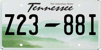 TN license plate Z2388I