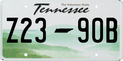 TN license plate Z2390B