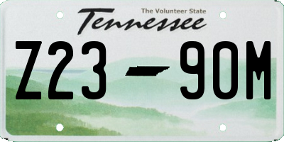 TN license plate Z2390M