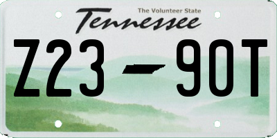 TN license plate Z2390T