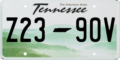 TN license plate Z2390V