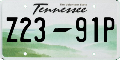 TN license plate Z2391P
