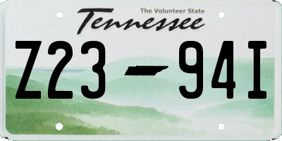 TN license plate Z2394I