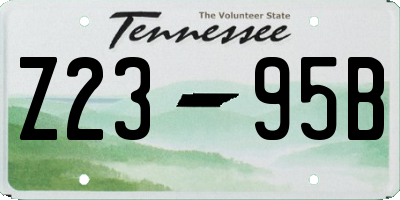 TN license plate Z2395B