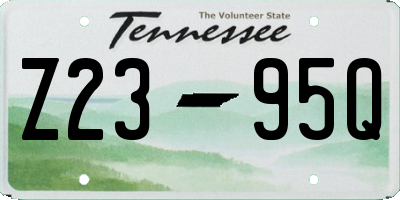 TN license plate Z2395Q