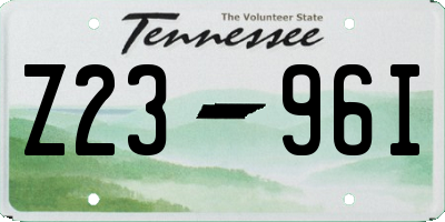 TN license plate Z2396I