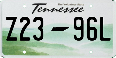 TN license plate Z2396L