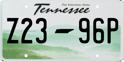 TN license plate Z2396P