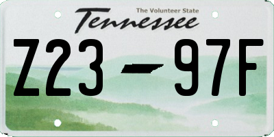 TN license plate Z2397F