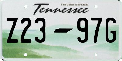 TN license plate Z2397G