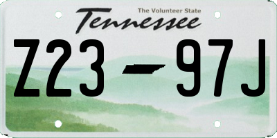 TN license plate Z2397J