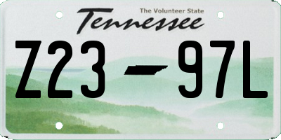 TN license plate Z2397L