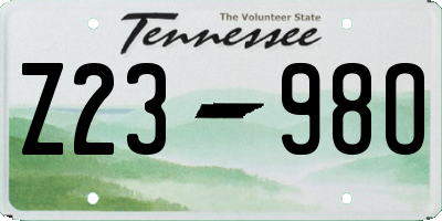 TN license plate Z2398O