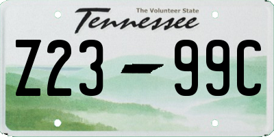 TN license plate Z2399C