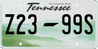 TN license plate Z2399S