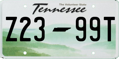 TN license plate Z2399T