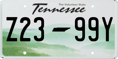 TN license plate Z2399Y