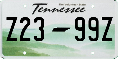 TN license plate Z2399Z
