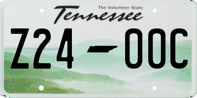 TN license plate Z2400C