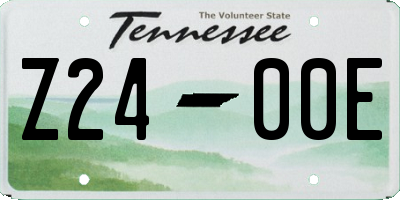 TN license plate Z2400E